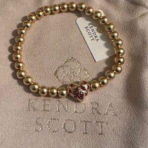 Kendra Scott Gold Heart Beaded Bracelet
